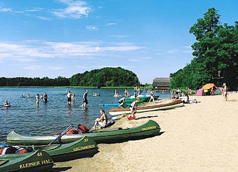 Gruppenbungalow-Waldhaus-Am Ferienpark Mirow Esterno foto